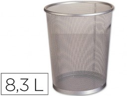 KF00848 Papelera Q-Connect rejilla metálica plata 8,3 l.