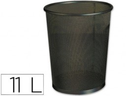 KF00869 Papelera Q-Connect rejilla metálica negra 8,3 l.