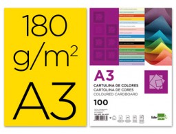 CD02 100h. cartulina Liderpapel A3 180g/m² amarillo
