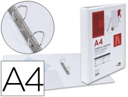 KG21 Carpeta canguro 2 anillas 16 mm. Liderpapel A-4 plástico blanca