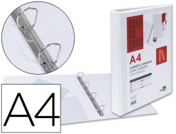 KG41 Carpeta canguro 4 anillas 16 mm. Liderpapel A-4 plástico blanca