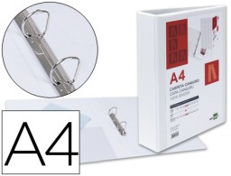 KG24 Carpeta canguro 2 anillas 40 mm. Liderpapel A-4 plástico blanca