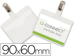 KF01560 Identificador Q-Connect 90x60 mm..PVC con pinza