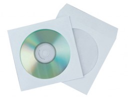 KF02206 50 sobres papel Q-Connect para CD/DVD con ventana