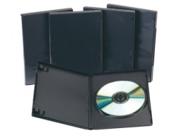 KF02211 5 cajas Q-Connect para DVD negras