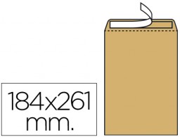 SB51 250 bolsas Liderpapel 184x261mm. kraft marrón 80g/m²