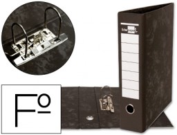 AZ08 Archivador de palanca Liderpapel Folio jaspeado negro