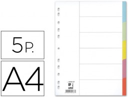 KF34028  Juego de 5 separadores multitaladro Q-Connect A4 cartulina