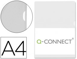 KF01642 10 carpetas dossier uñero Q-Connect A4 plástico incoloro