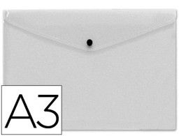 DS32 Carpeta sobre con broche Liderpapel A3 polipropileno transparente