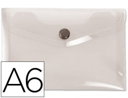 DS37 Carpeta sobre con broche Liderpapel A6 polipropileno transparente