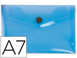 DS40 Carpeta sobre con broche Liderpapel A7 polipropileno azul transparente Frosty