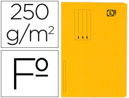 Subcarpeta cartulina Pocket Gio Folio naranja con bolsa y solapa