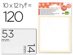 ET06 12 hojas con 120 etiquetas Liderpapel 14x53mm.