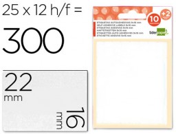 ET07 12 hojas con 300 etiquetas Liderpapel 16x22mm.