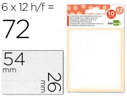 ET14 12 hojas con 72 etiquetas Liderpapel 26x54mm.