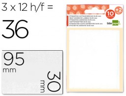 ET15 12 hojas con 24 etiquetas Liderpapel 30x95mm.
