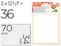 ET17 12 hojas con 36 etiquetas Liderpapel 34x70mm.