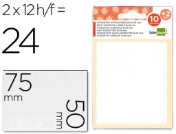 ET20 12 hojas con 24 etiquetas Liderpapel 50x75mm.