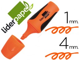 RT03 Marcador fluorescente mini Liderpapel punta biselada tinta naranja
