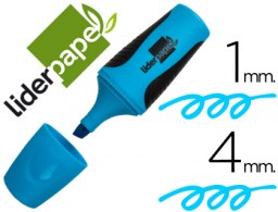 RT02 Marcador fluorescente mini Liderpapel punta biselada tinta azul