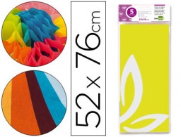 SE04 5h. papel seda Liderpapel 52x76cm. 18g/m² amarillo