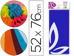 SE05 5h. papel seda Liderpapel 52x76cm. 18g/m² azul