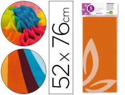 SE08 5h. papel seda Liderpapel 52x76cm. 18g/m² naranja