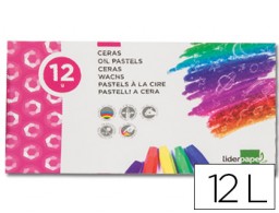 BD01 12 lápices cera blanda Liderpapel