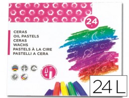 BD03 24 lápices cera blanda Liderpapel
