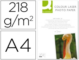 KF01935 100h papel impresora Q-Connect Foto Glossy A4 220g/m² para láser