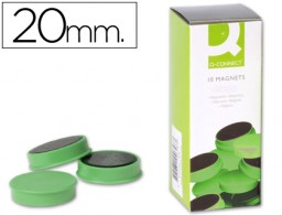 KF02635 10 imanes Q-Connect para pizarra ø20mm. verde