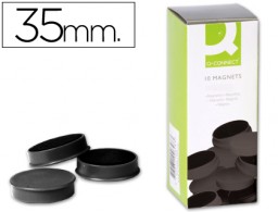 KF02644 10 imanes Q-Connect para pizarra ø35mm. negro