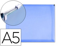 DS06 Carpeta sobre Liderpapel A5 cierre de cremallera polipropileno azul