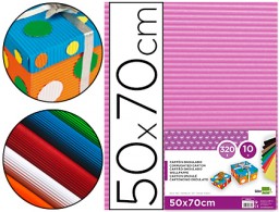 CN04 Cartón ondulado Liderpapel 50x70cm. 320g/m² rosa