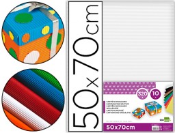 CN01 Cartón ondulado Liderpapel 50x70cm. 320g/m² blanco