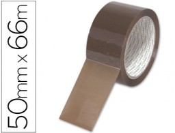KF04381 Cinta adhesiva de precinto Q-Connect PP havana 66m.x50mm. bajo ruido