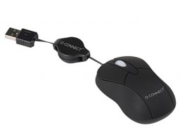 KF04369 Ratón Q-Connect mini óptico 800 dpi retráctil USB