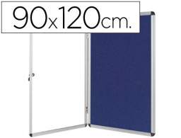 KF04171 Vitrina de anuncios Q-Connect 90x120cm. tapizada azul con puerta y cerradura