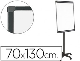 KF04160 Pizarra blanca de reunión Q-Connect 70x100cm. acero lacado con ruedas