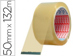 Cinta adhesiva de precinto tesa PP transparente 132m.x50mm.