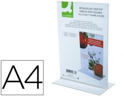 KF04174 Expositor sobremesa Q-Connect con forma de T Din A-4