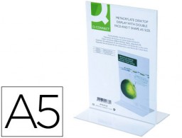 KF04175 Expositor sobremesa Q-Connect con forma de T Din A-5