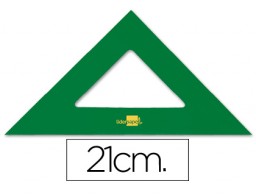 ES03 Escuadra Liderpapel acrílico verde 21cm.