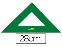 ES06 Escuadra Liderpapel acrílico verde 28cm.