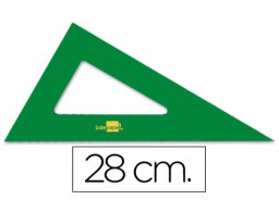 RN06 Cartabón Liderpapel acrílico verde 28cm.