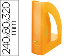 KF04215 Revistero Q-Connect plástico naranja translúcido