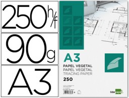 PV01 Papel dibujo Liderpapel A3 90g/m² vegetal