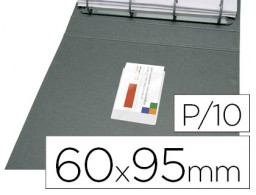 KF27038 10 fundas tarjeta visita Q-Connect adhesiva 60x95 mm.