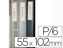 KF27045 6 fundas autoadhesivas Q-Connect para lomo de carpeta